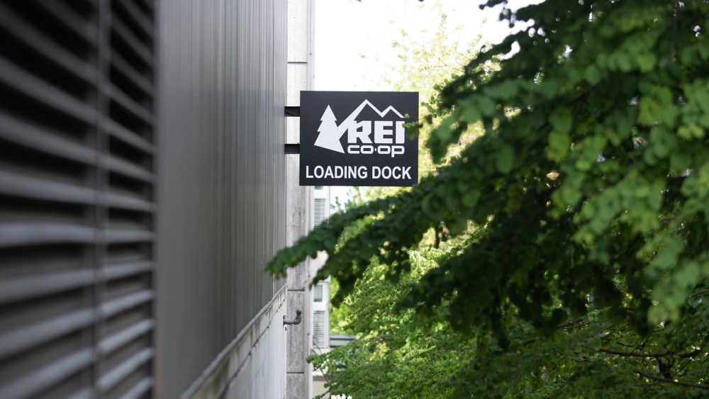 Image: A signage that reads,"REI Loading dock".
