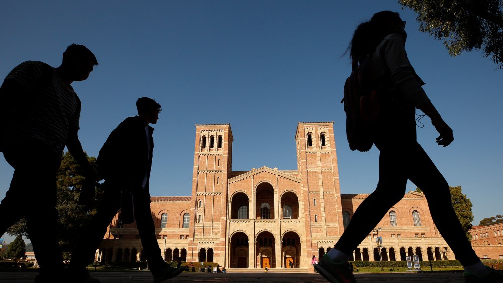 Image: Students on the campus of the University of California, Los Angeles (UCLA).