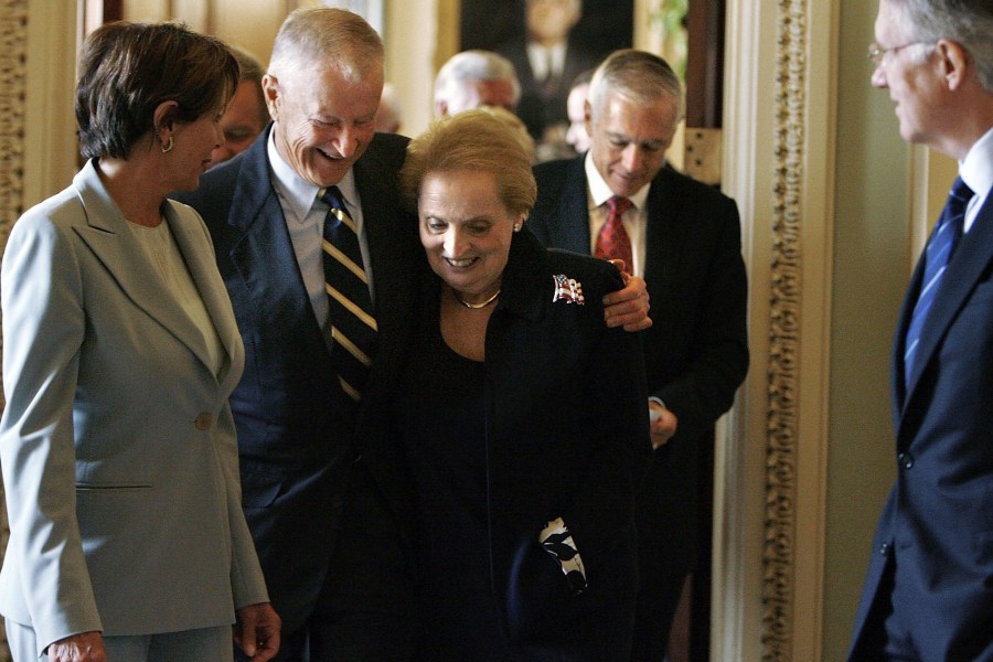 Image: Zbigniew Brzezinski, Madeline Albright