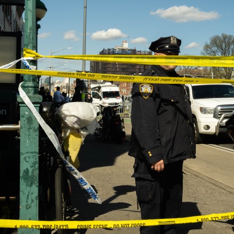 Image: Police at the scene of a shooting at 34th Street and 4th Avenue, Brooklyn, New York.