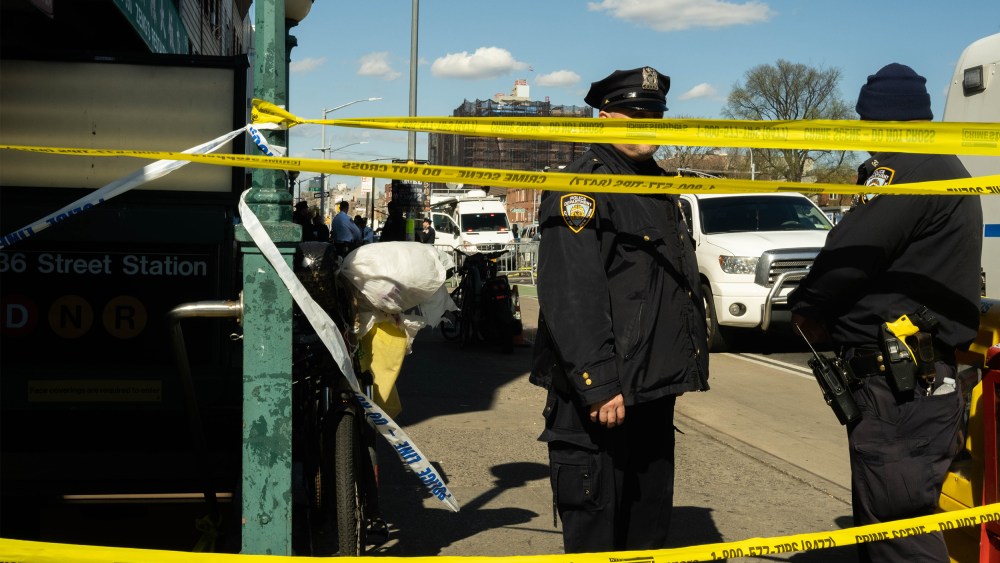 Image: Police at the scene of a shooting at 34th Street and 4th Avenue, Brooklyn, New York.