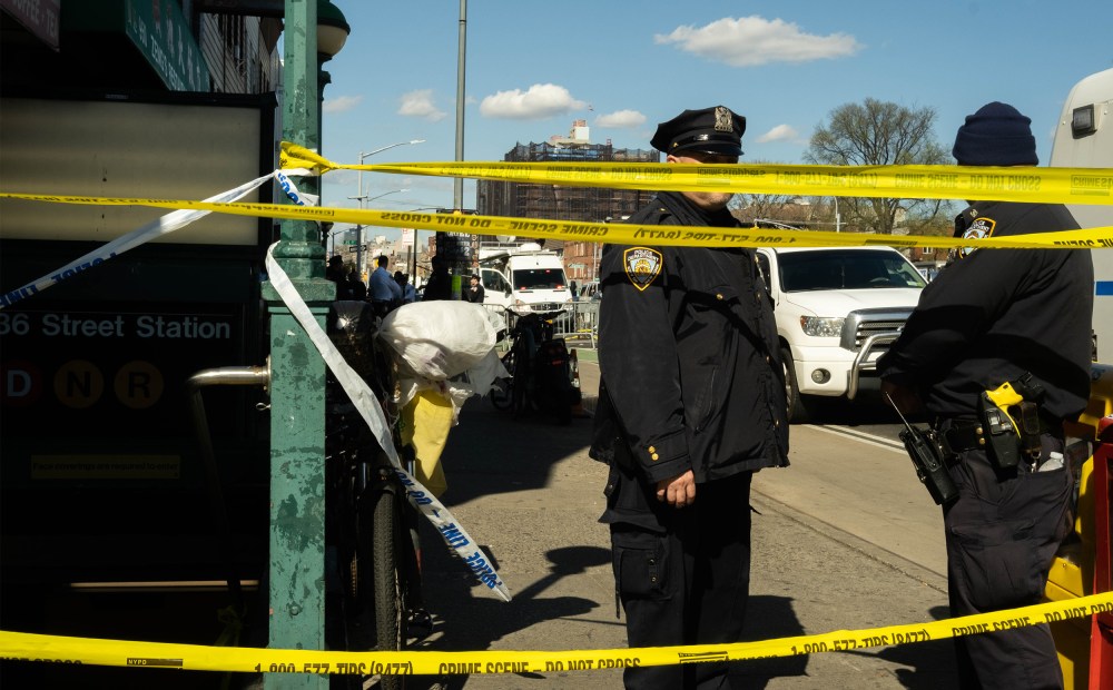 Image: Police at the scene of a shooting at 34th Street and 4th Avenue, Brooklyn, New York.