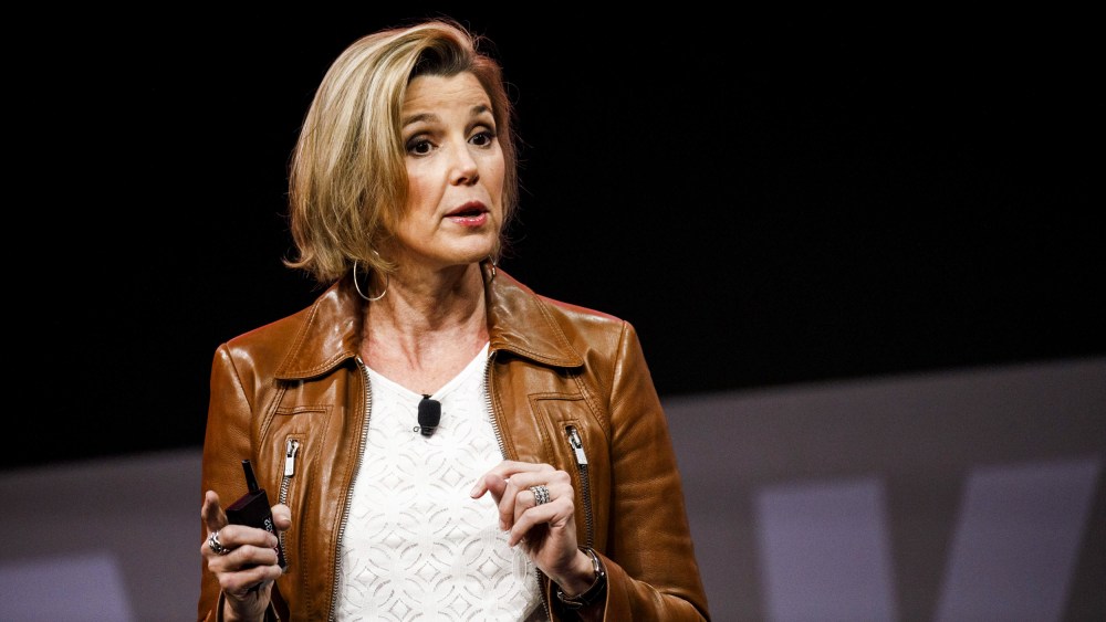 Sallie Krawcheck, co-founder and chief executive officer of Ellevest Financial Inc., speaks during the 2018 Makers Conference in Hollywood, Calif., on Feb. 7, 2018.