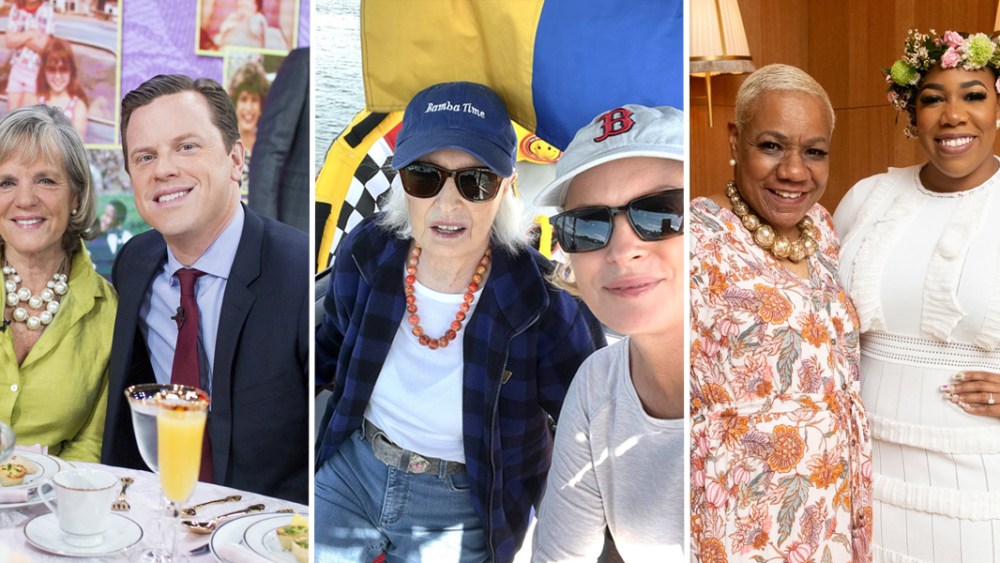 Willie Geist and his mother, Jody ; Mika Brzezinski and her mother, Emelie ; Symone Sanders and her mother, Terri.
