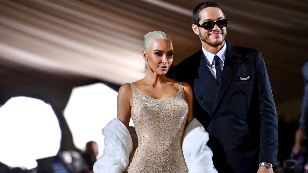 Image: Kim Kardashian and Pete Davidson arrive for the 2022 Met Gala at the Metropolitan Museum of Art on May 2, 2022, in New York.