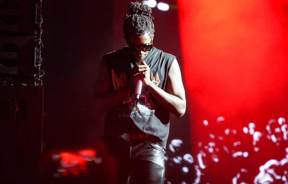 Image: Rapper Young Thug on stage.
