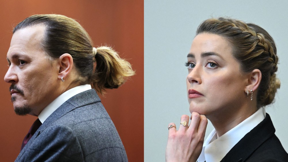 Photo diptych: Johnny Depp and Amber Heard