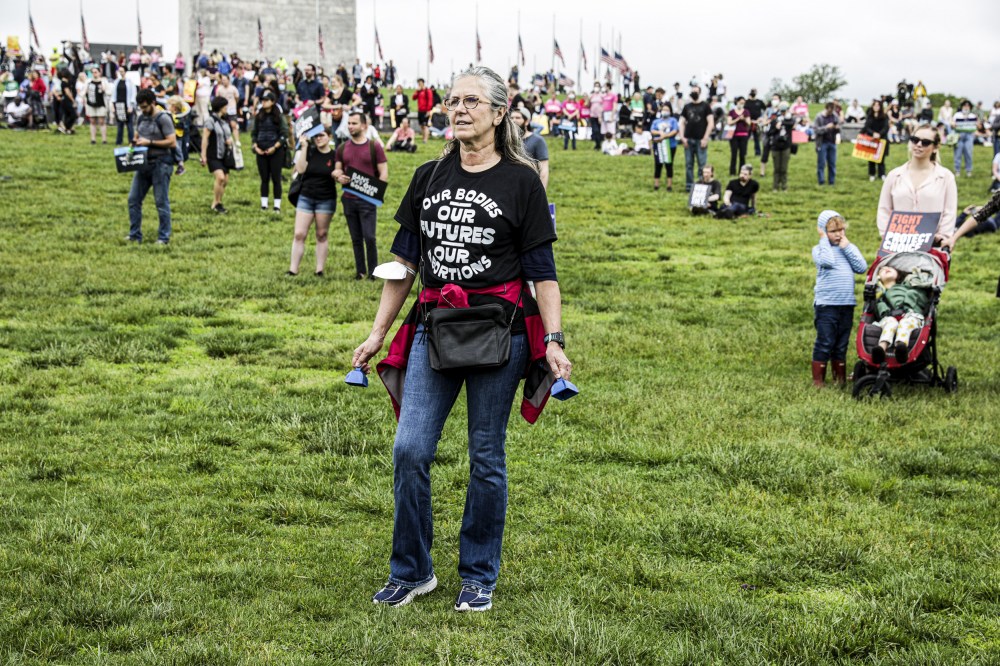 Abortion rights demonstrators and advocates attend the "Bans Off Our Bodies" rally on the National Mall in Washington on May 14, 2022.