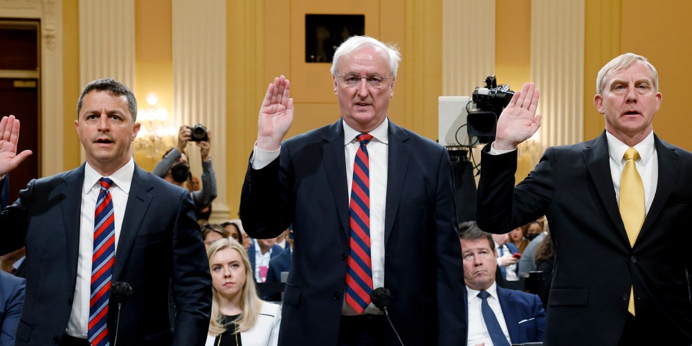 Image: Steven Engel, Jeffrey Rosen and Richard Donoghue