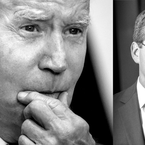 Photo composite: Joe Biden and Chad Meredith