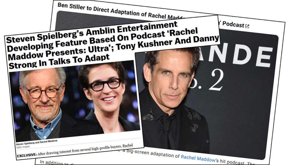 Headlines about Rachel Maddow movie deals