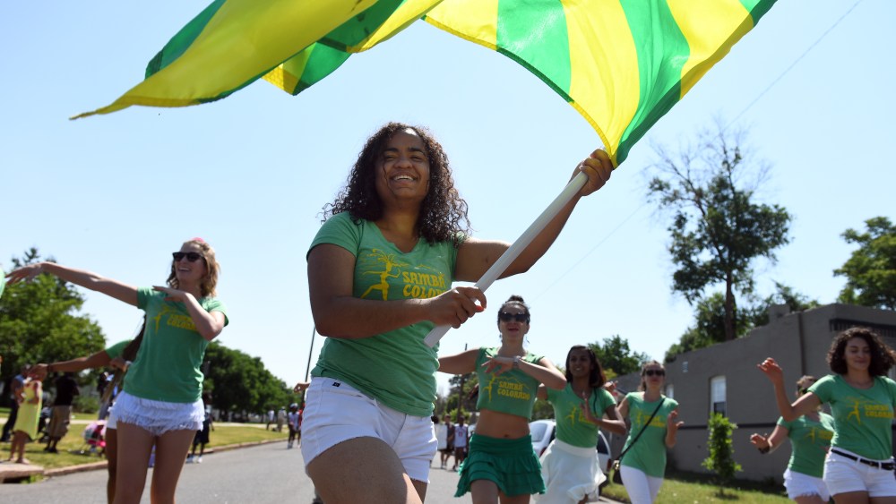 The 2016 Juneteenth Parade begins near Manuel High School in Denver.
