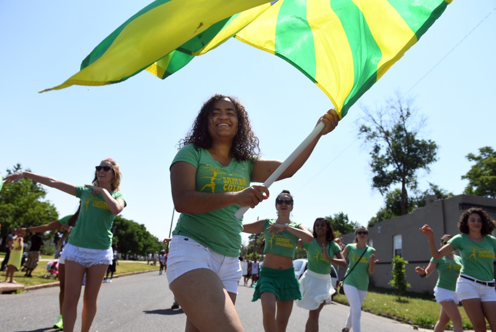 The 2016 Juneteenth Parade begins near Manuel High School in Denver.