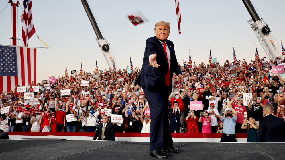 Image: FILE PHOTO: U.S. President Trump holds a campaign rally at Orlando Sanford International Airport in Sanford, Florida