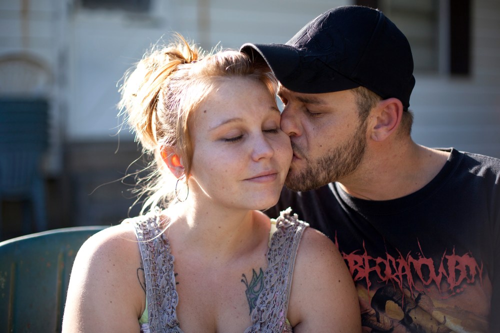 Jessica and Erick Davis at their Oklahoma City home on September 23, 2013.