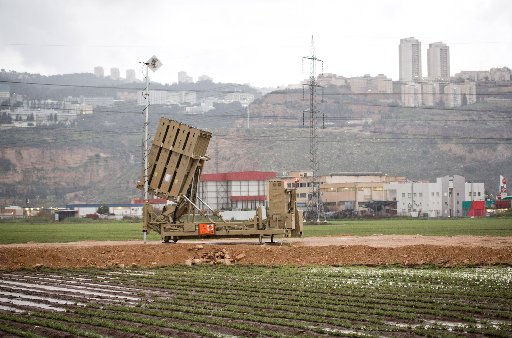 File Photo:  (ISRAEL OUT)  An 'Iron Dome' short-range missile defense system is positioned near the northern city of Haifa on January 31, 2013 in Israel. The Iron Dome missile defense system is designed to intercept and destroy incoming short-range...