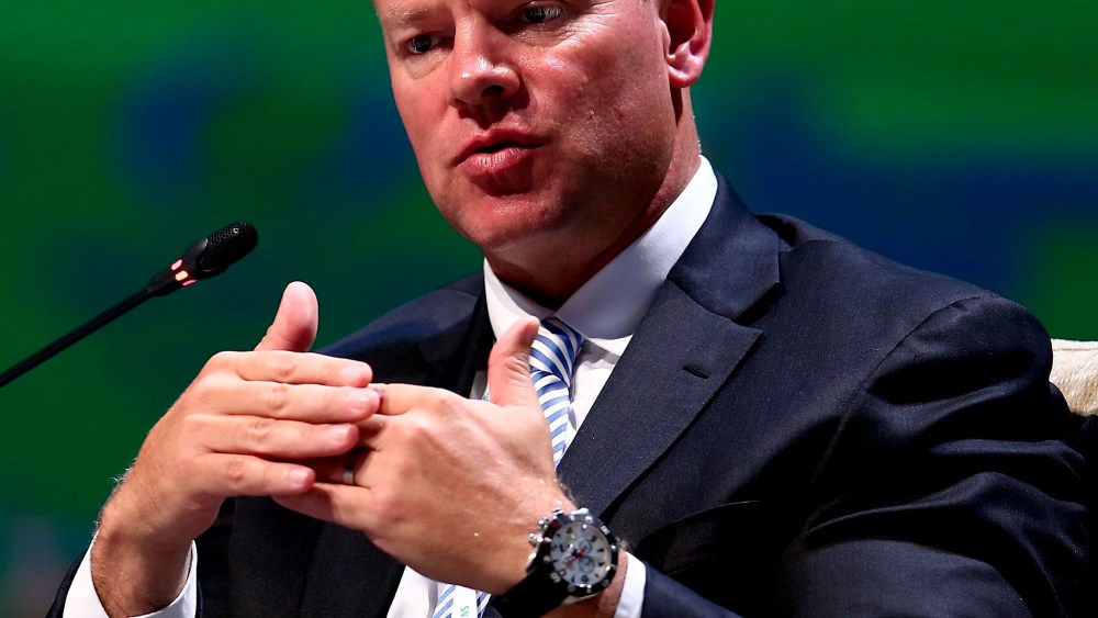 U.S. Governor of Wyoming Mead Matt speaks during a session of the 22nd World Energy Congress at Exco Hall in Daegu, South Korea, October 15, 2013.