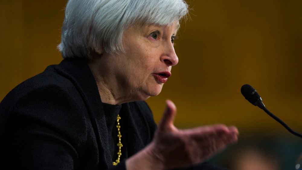 Janet Yellen testifies at her confirmation hearing before the Senate Banking Committee in the Dirksen Senate Office Building in Washington, D.C., November 14, 2013.