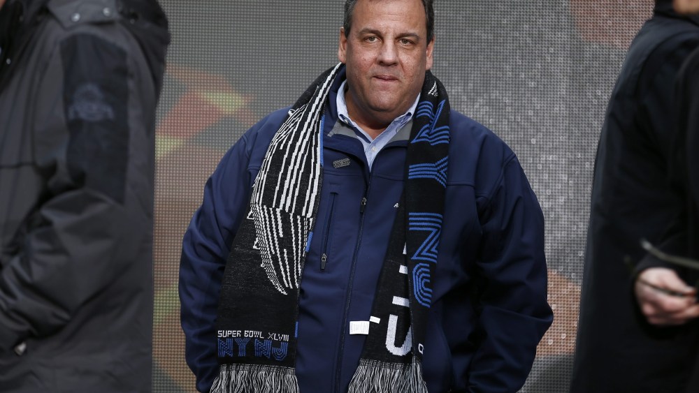 New Jersey Governor Chris Christie participates in a Super Bowl event in New York, Feb. 1, 2014.