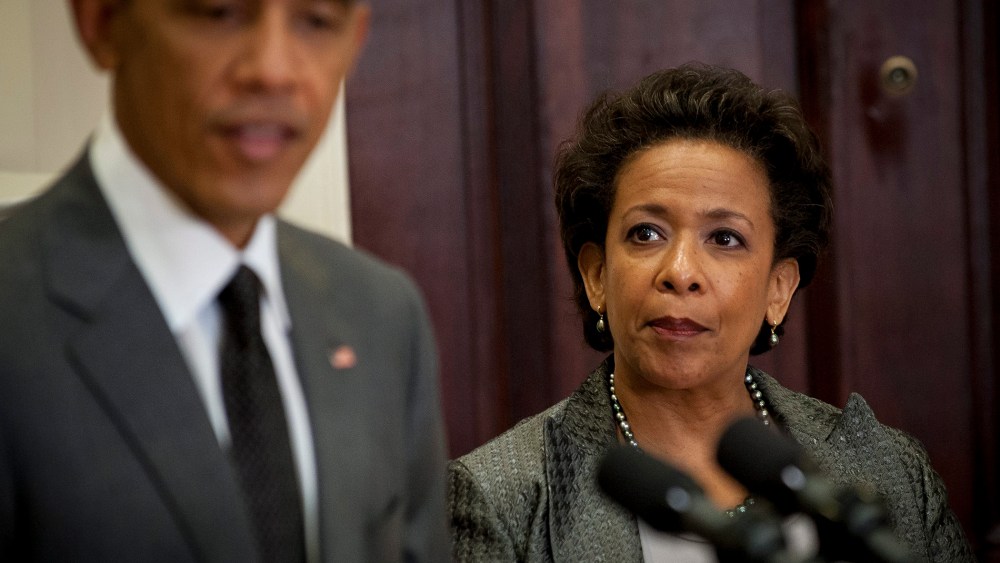 US President Barack Obama nominates New York federal prosecutor Loretta Lynch to become the next attorney general during an announcement in the Roosevelt Room of the West Wing of the White House in Washington, DC, on Nov. 8, 2014.