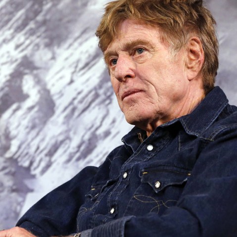 Festival founder and US actor Robert Redford talks to the press to open the 2015 Sundance Film Festival on Jan. 22, 2015.
