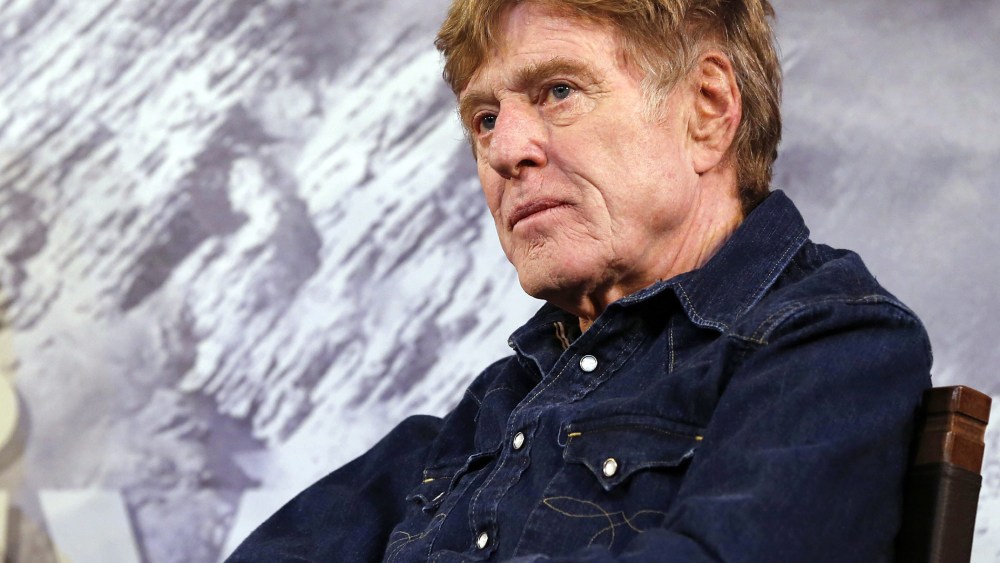 Festival founder and US actor Robert Redford talks to the press to open the 2015 Sundance Film Festival on Jan. 22, 2015.