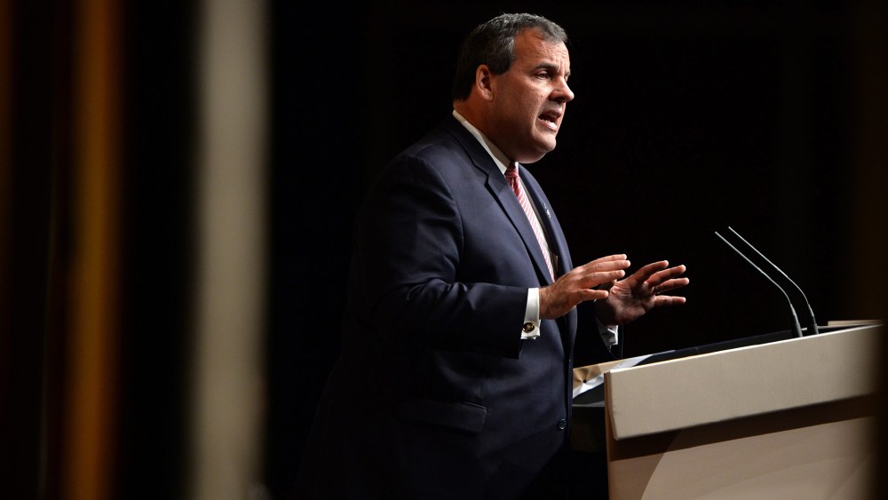 New Jersey Governor Chris Christie delivers remarks at a luncheon during The Faith & Freedom Coalition's 'Road to Majority' conference held in Washington, D.C., on June 19, 2015. (Photo by Shawn Thew/EPA)