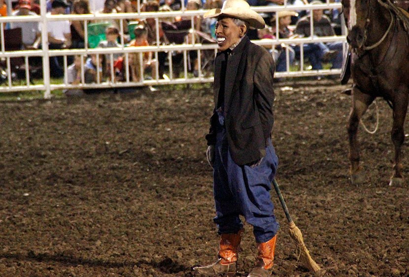 This photo provided by Jameson Hsieh shows a clown wearing a mask intended to look like President Obama at the Missouri State Fair on Saturday Aug. 10, 2013.  (Photo by Jameson Hsieh/AP)