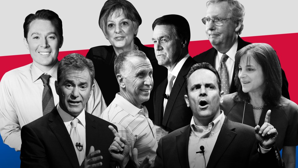 Clay Aiken, Greg Brannon, Allyson Schwartz, Thom Tillis, David Perdue, Matt Bevin, Mitch McConnell, Monca Wehby