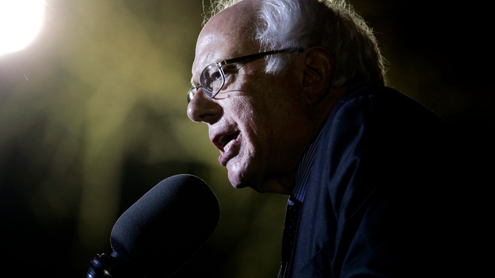 Senator from Vermont and Democratic presidential candidate Bernie Sanders speaks at a campaign rally in Saint Mary's Park in the Bronx, New York, N.Y., on March 31, 2016. (Photo by Peter Foley/EPA)