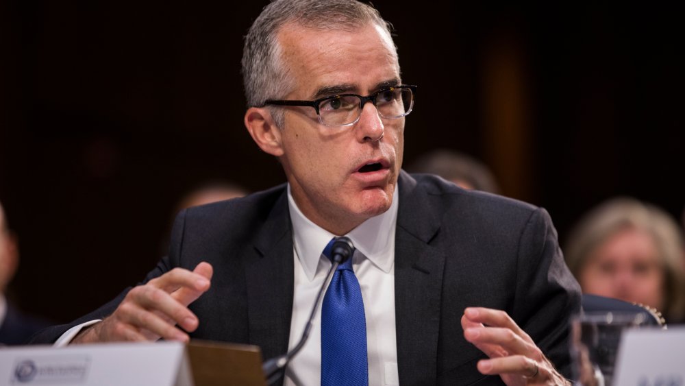 (FILE) Acting FBI Director Andrew McCabe testifies before a Senate Intelligence Committee hearing on the 'Foreign Intelligence Surveillance Act' in the Hart Senate office Building in Washington, DC, June 7, 2017.