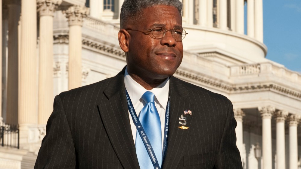 File Photo: Rep.-elect Allen West, R-Fla., arrives with other newly elected members of Congress on the East Plaza for their ongoing orientation sessions on Wednesday, Nov. 17, 2010. (Photo by Photo By Bill Clark/Roll Call, File)