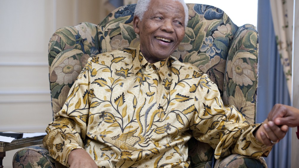 Former South African President Nelson Mandela at a photo shoot for his 90th birthday at the InterContinental hotel, London, July 25th 2008.