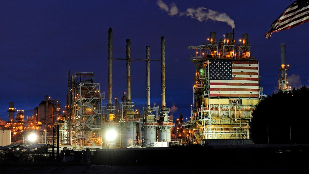 A view of a BP refinery in Carson, California.