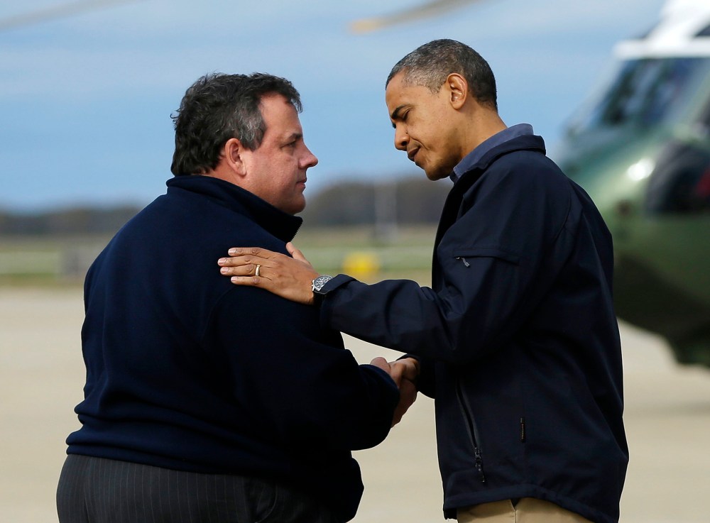 Republicans want to blame Sandy or Christie -- anybody or thing but Mitt Romney and themselves, if they lose. (AP Photo/Pablo Martinez Monsivais)