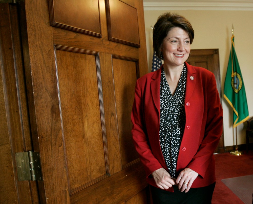 Congresswoman Rep. Cathy McMorris Rodgers, R-Wash., is seen in her Capitol Hill office, Wednesday, April 18, 2007.