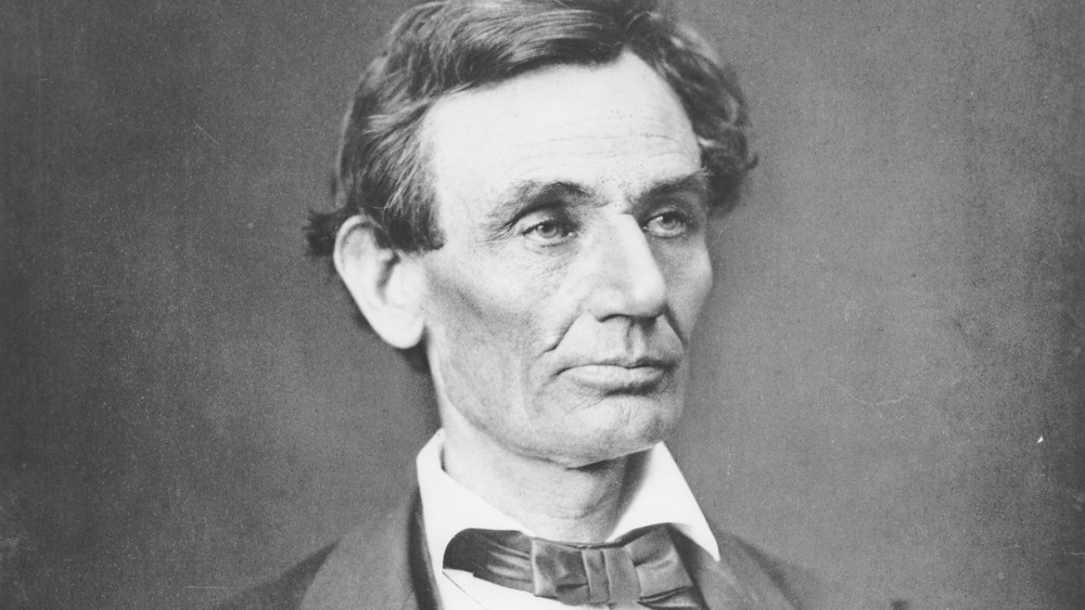 Abraham Lincoln (1809 - 1865), 16th President of the United States, 1860.