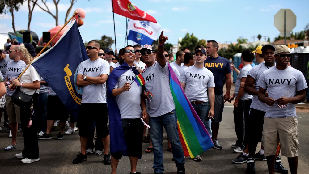 Active Duty Military Members March In San Diego's Gay Pride Parade