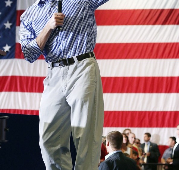 Republican vice presidential candidate Rep. Paul Ryan (R-WI) speaks during a campaign stop at Deep Run High School on August 17 in Glen Allen, Va.