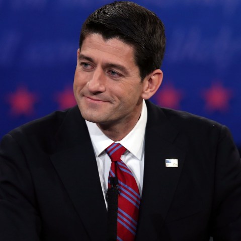 Rep. Paul Ryan (R-WI) during the vice presidential debate at Centre College Oct. 11, 2012, in Danville, Ky.