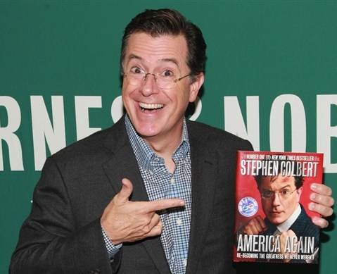 TV personality Stephen Colbert promotes "America Again: Re-becoming The Greatness We Never Weren't" at Barnes & Noble Union Square on October 2, 2012 in New York City. Taylor Hill / Getty Images