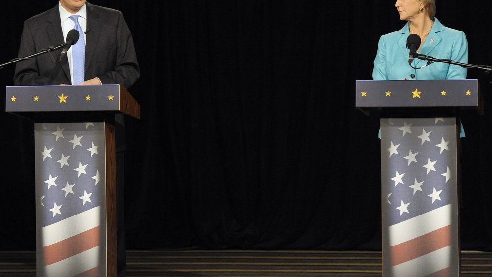 U.S. Rep. Chris Murphy, D-Conn., left, beat Republican Linda McMahon right, for Senate in Connecticut on Tuesday night. The two are pictured above during a debate in Hartford, Conn. in October. (AP)