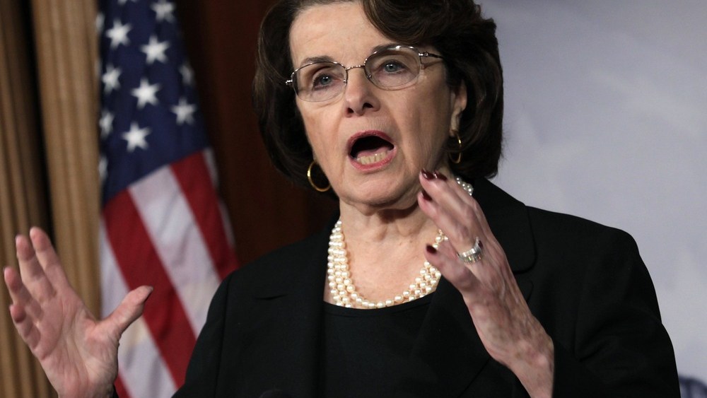 File photo: U.S. Senate Intelligence Committee Chairman Senator Dianne Feinstein (D-CA) speaks to the media on NRA/assault weapons on Capitol Hill in Washington, December 21, 2012. (REUTERS/Yuri Gripas)