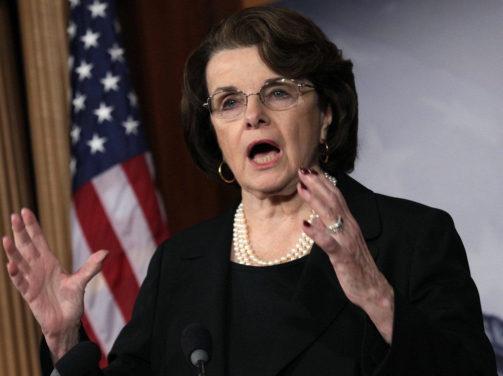 File photo: U.S. Senate Intelligence Committee Chairman Senator Dianne Feinstein (D-CA) speaks to the media on NRA/assault weapons on Capitol Hill in Washington, December 21, 2012. (REUTERS/Yuri Gripas)