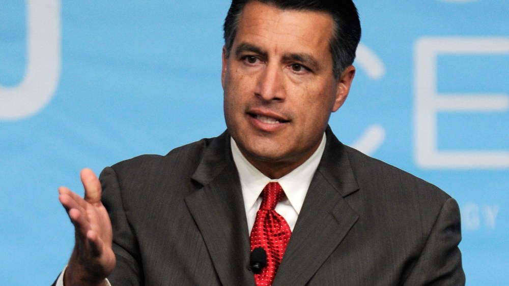 Nevada Gov. Brian Sandoval speaks during the National Clean Energy Summit 4.0 at the Aria Resort & Casino at CityCenter August 30, 2011 in Las Vegas, Nevada.  (Photo by Ethan Miller/Getty Images)