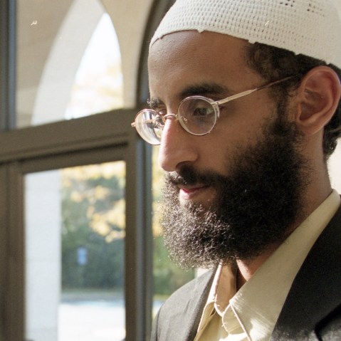 Anwar al-Awlaki is seen at Dar al Hijrah Mosque on October 4 2001 in Falls Church, VA. (Photo by Tracy Woodward/The Washington Post via Getty Images, File)