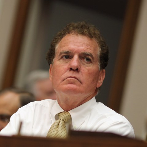 File Photo:  House Energy and Commerce Committee's Oversight and Investigations Subcommittee member Rep. Phil Gingrey (R-GA) (C) listens to testimony during a hearing about the the Obama Administration's roll in the Solyndra loan guarantee at the...