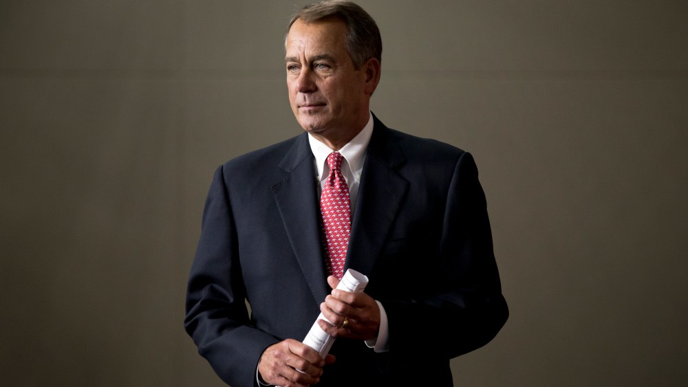 While President Obama is making his sequester case on the road, House Speaker John Boehner  went to the Wall Street Journal.  (Photo by J. Scott Applewhite/AP Photo/)