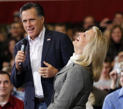 Mitt and Ann Romney, seen here from March of last year, do damaging damage control like only they can do during their Sunday interview with Fox News' Chris Wallace. (AP Photo/Gerald Herbert, File)