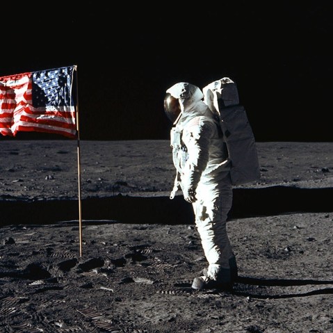 Buzz Aldrin on the moon. (Photo credit: HO/AFP/Getty Images)